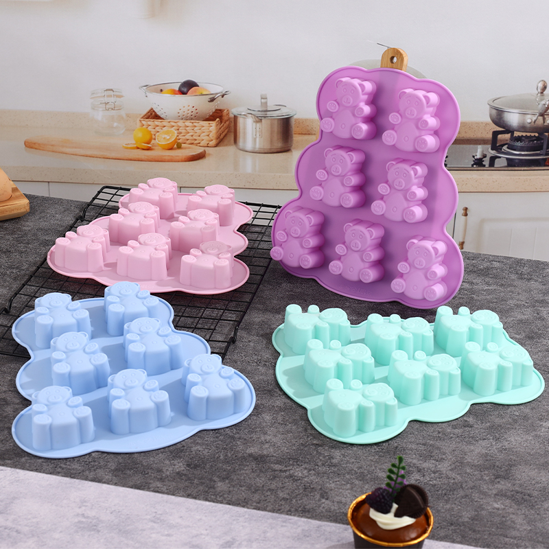 Gummy Candy - سيليكون قوالب الدب غائر ، قوالب