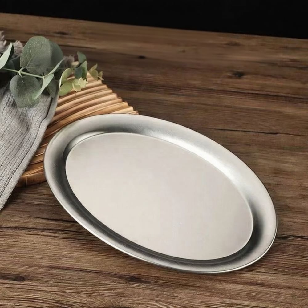 صينية تقديم حلويات معدنية بيضا - مراجعة Food Snacks Catering وسعره